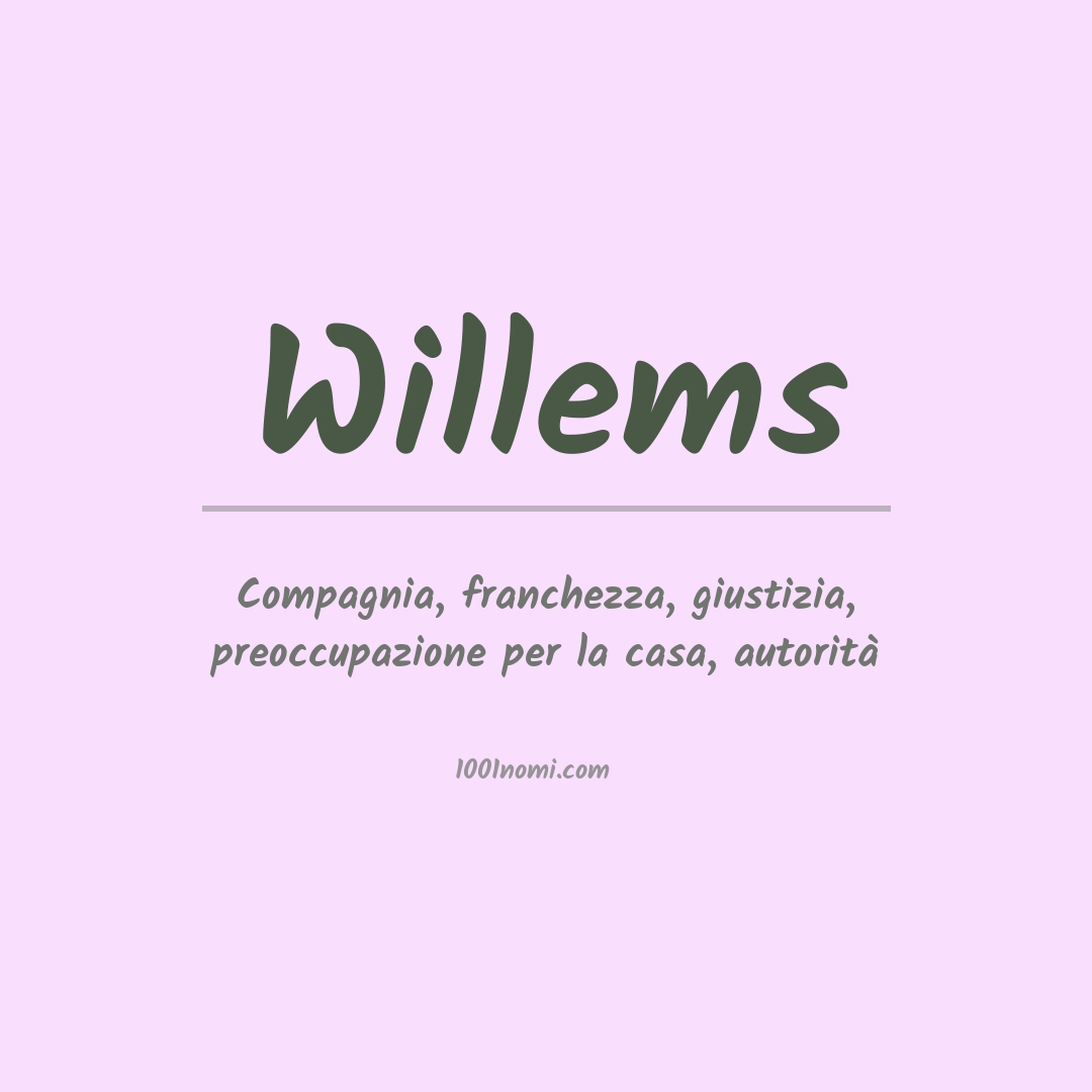 Significato del nome Willems