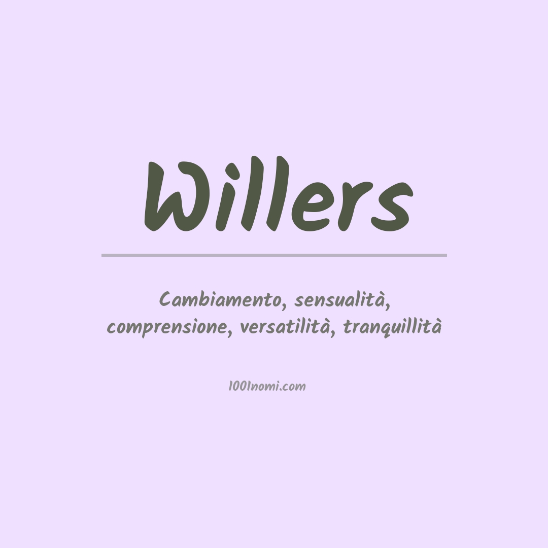 Significato del nome Willers