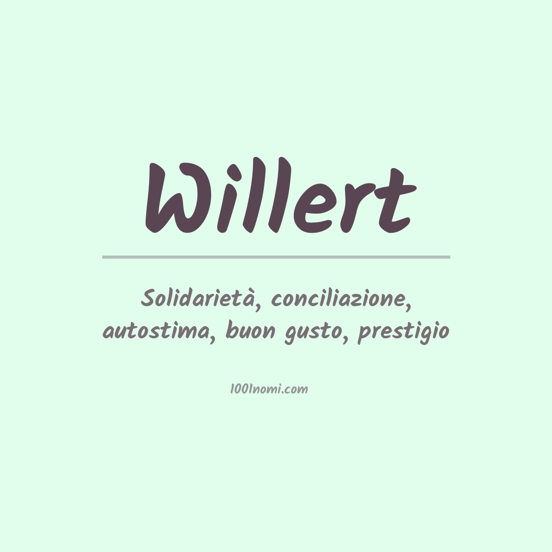 Significato del nome Willert