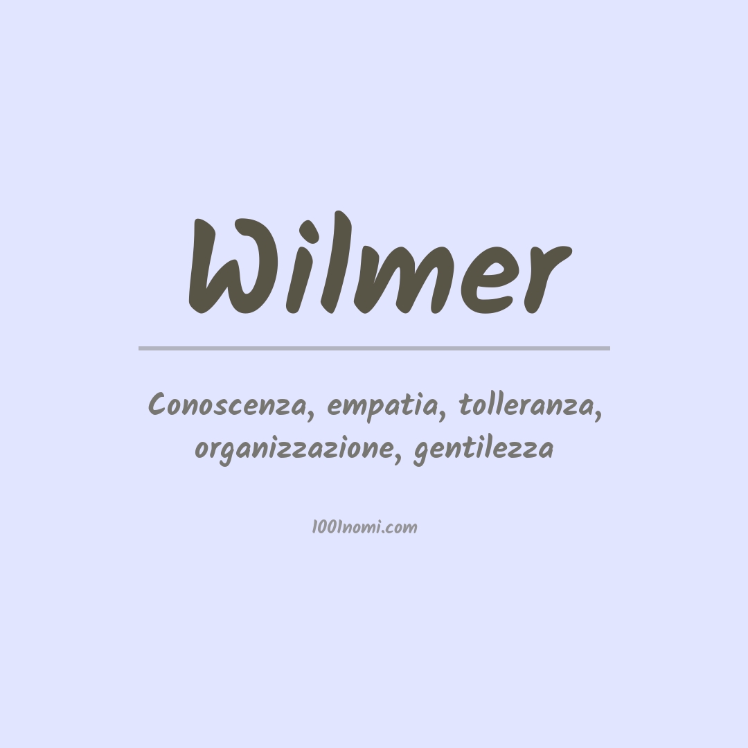 Significato del nome Wilmer