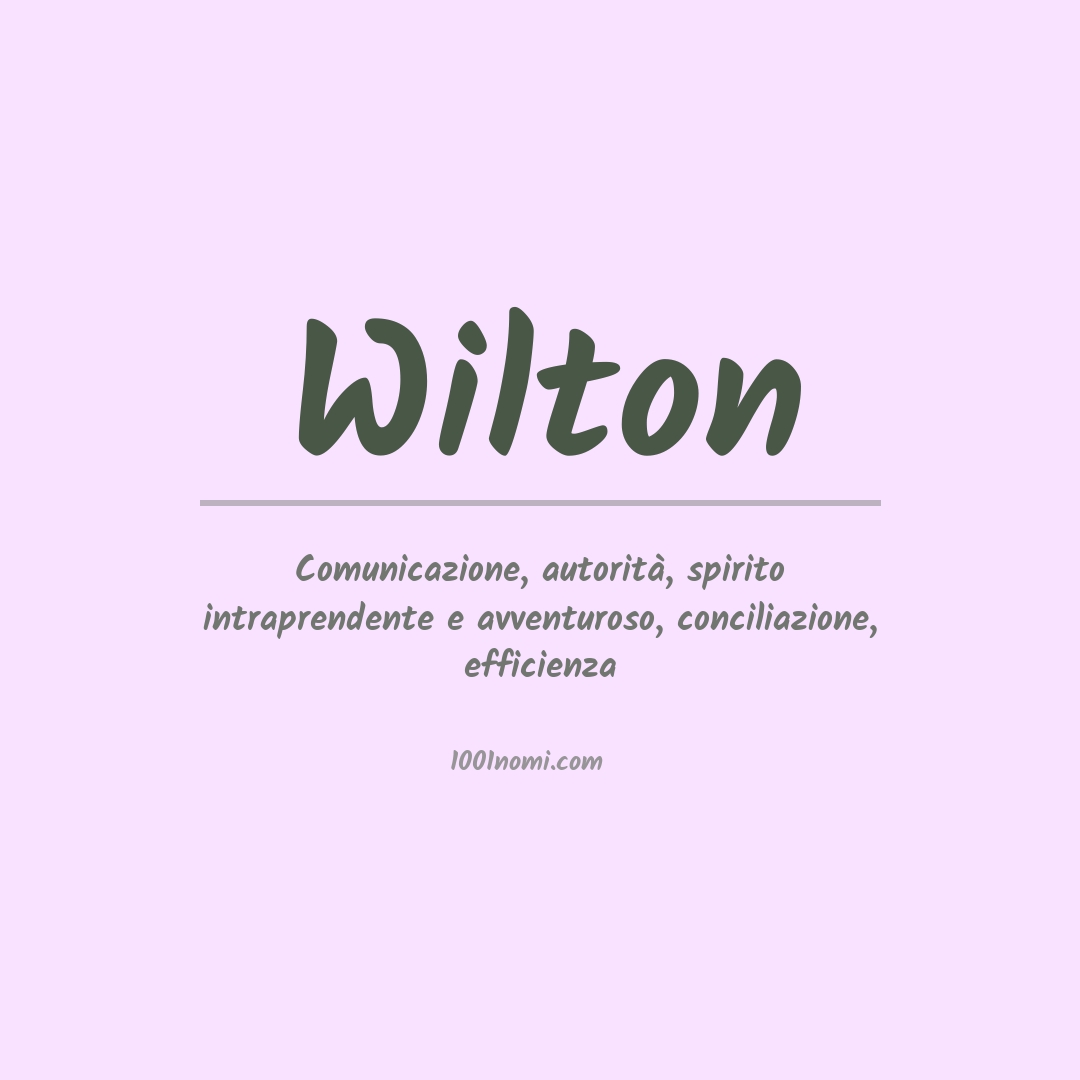 Significato del nome Wilton