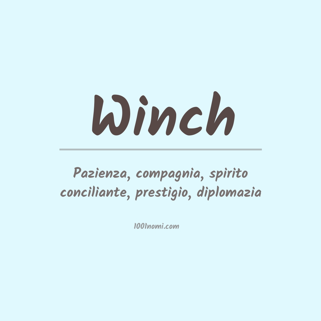 Significato del nome Winch