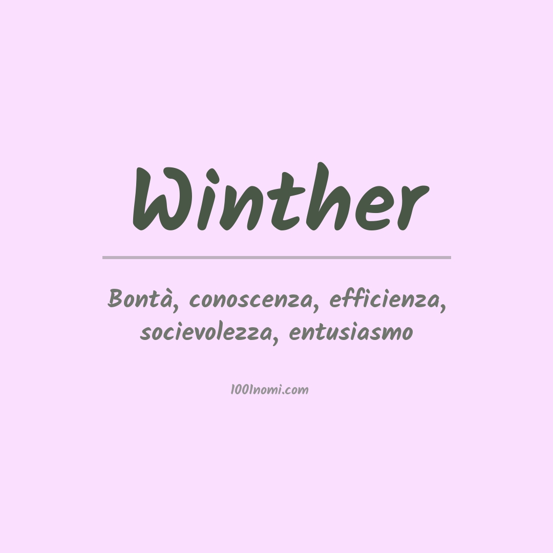 Significato del nome Winther