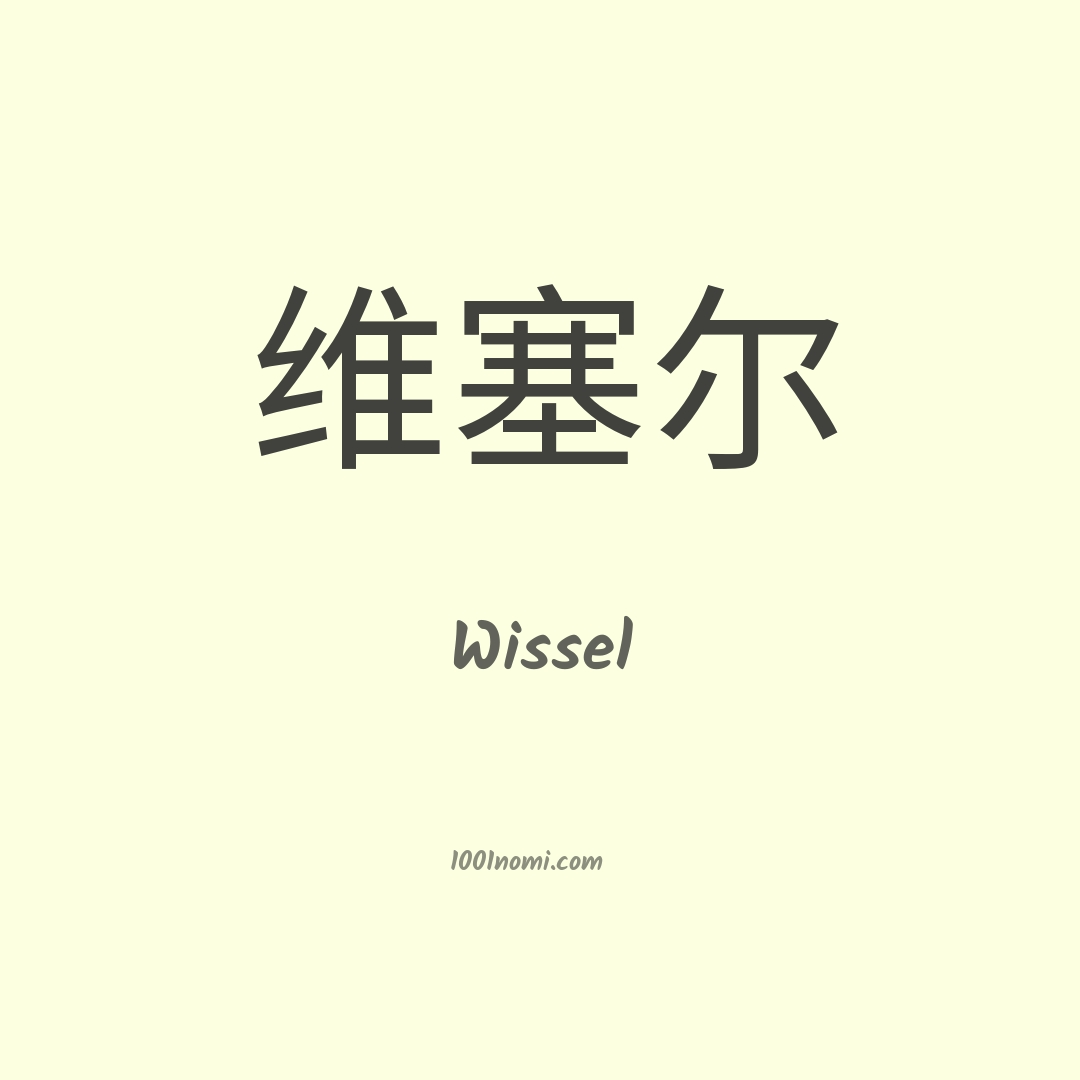 Wissel in cinese Wissel in cinese