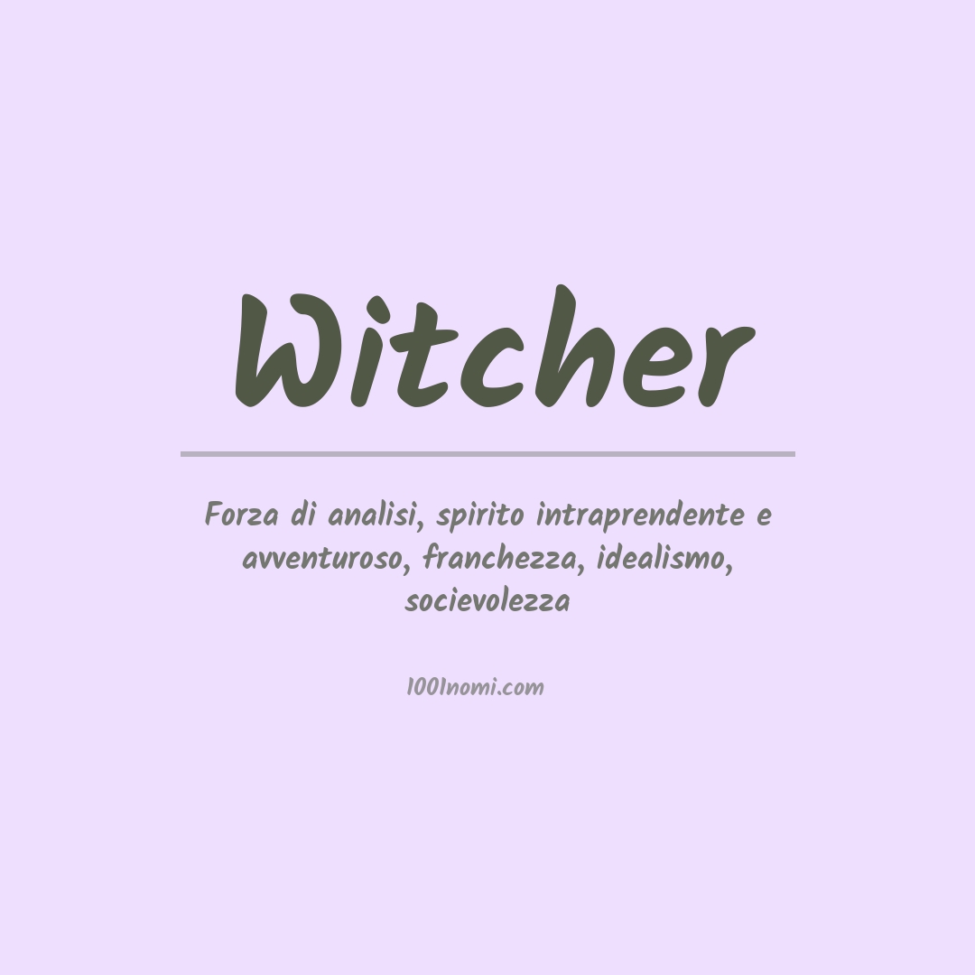 Significato del nome Witcher