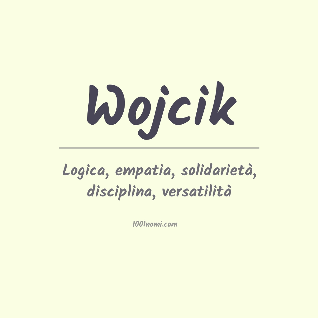 Significato del nome Wojcik