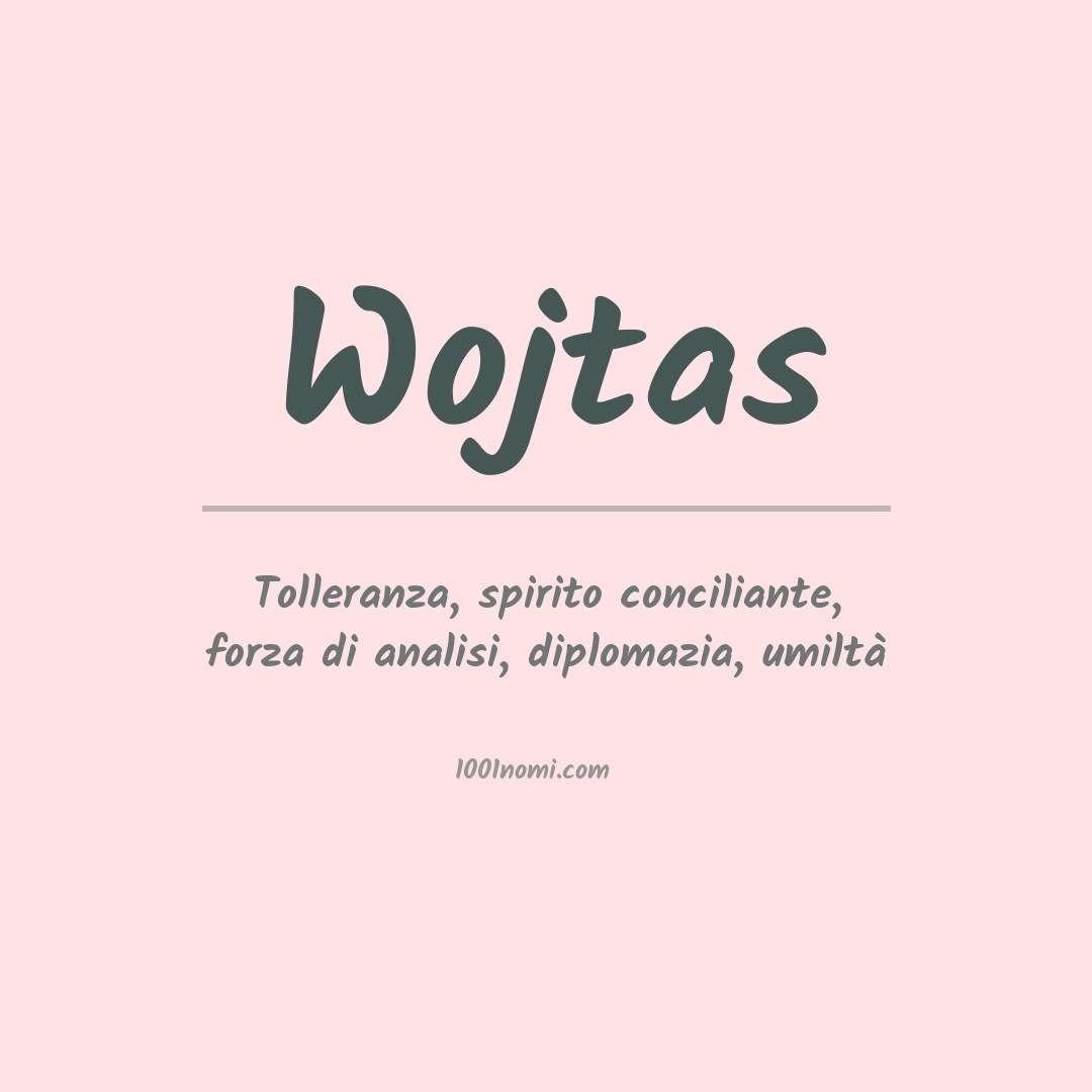 Significato del nome Wojtas