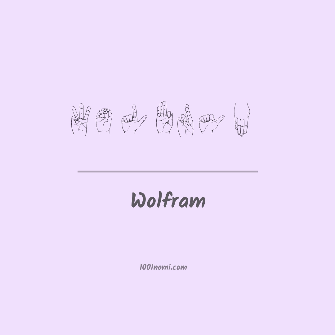 Wolfram nella lingua dei segni