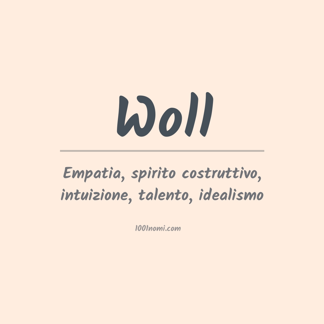 Significato del nome Woll