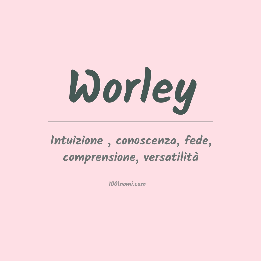 Significato del nome Worley