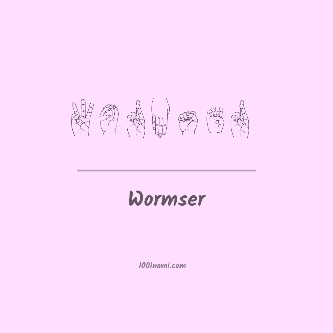 Wormser nella lingua dei segni