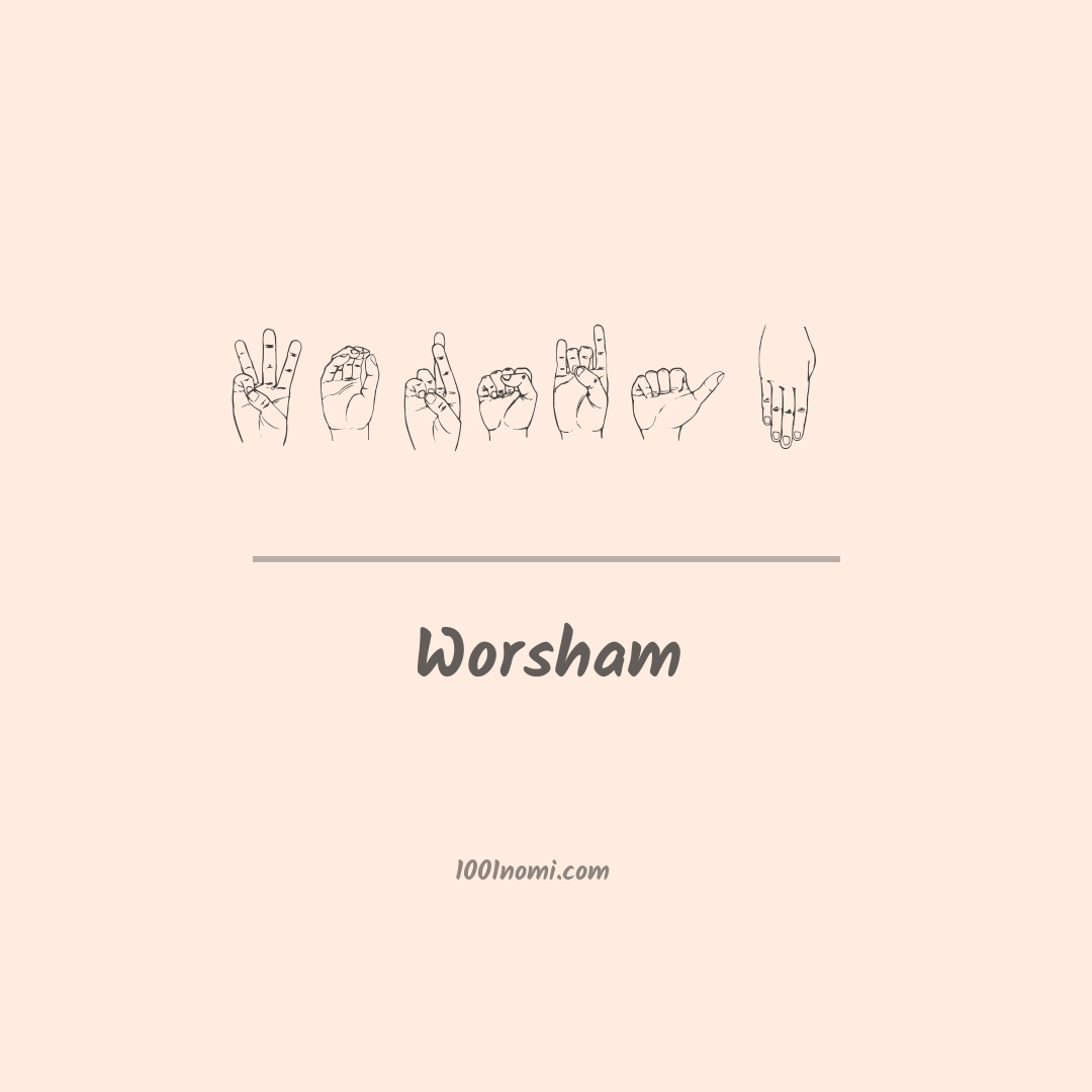 Worsham nella lingua dei segni