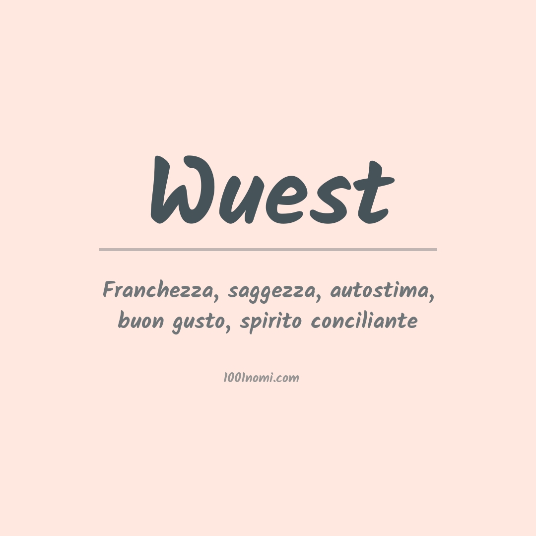 Significato del nome Wuest