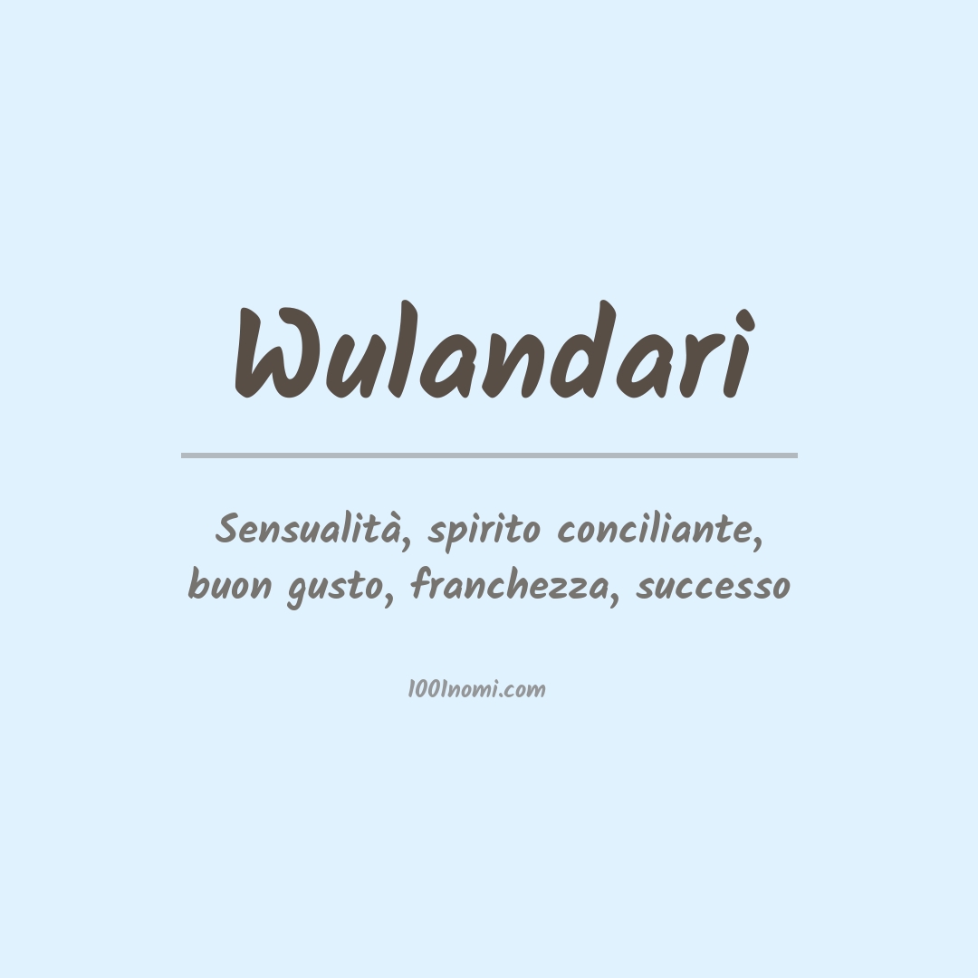 Significato del nome Wulandari