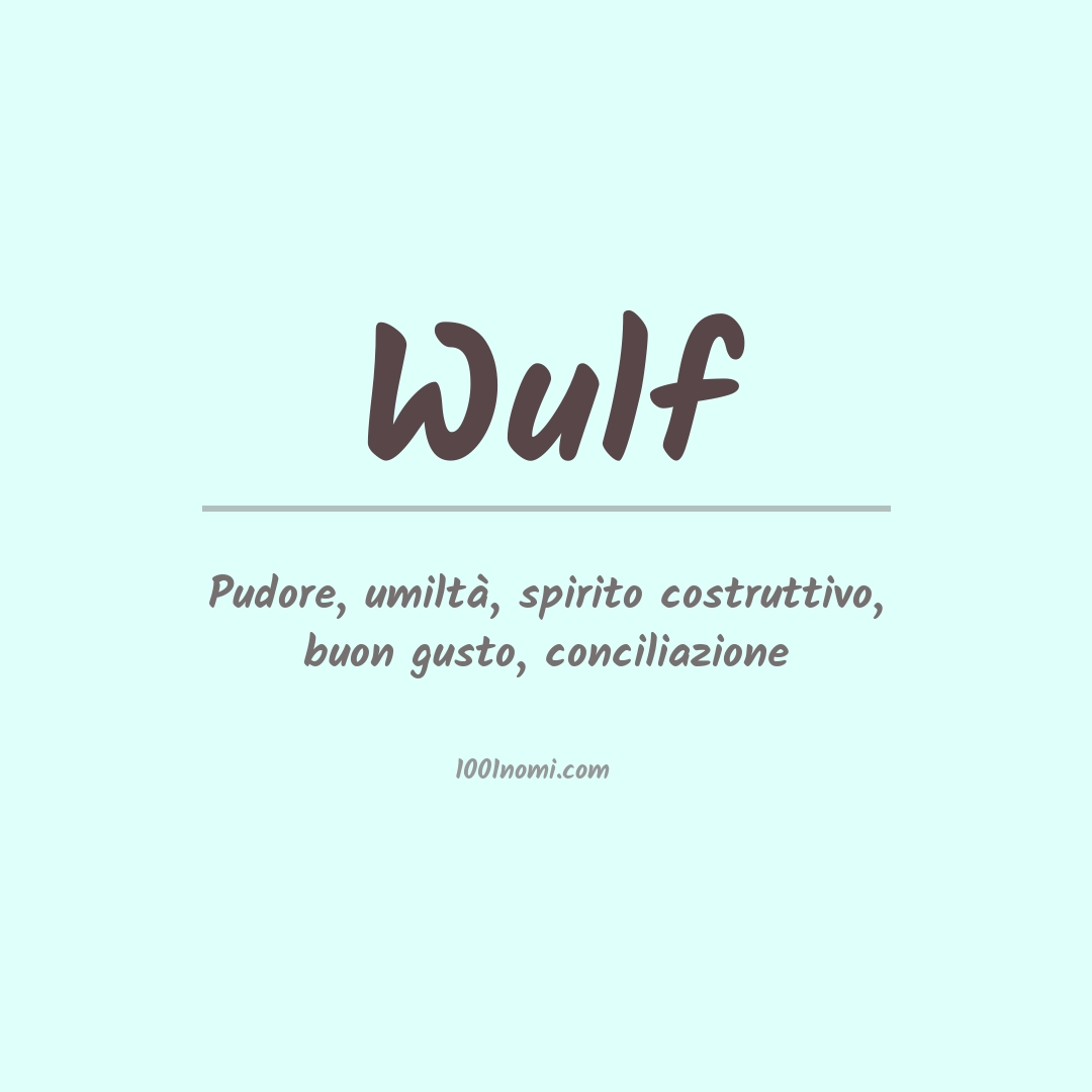 Significato del nome Wulf