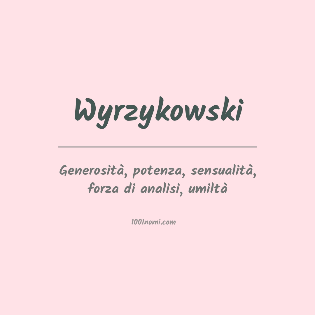 Significato del nome Wyrzykowski