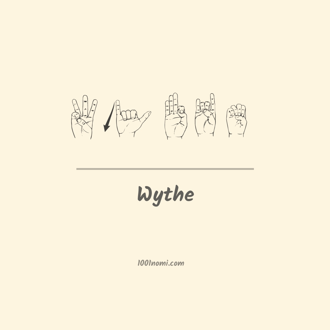 Wythe nella lingua dei segni