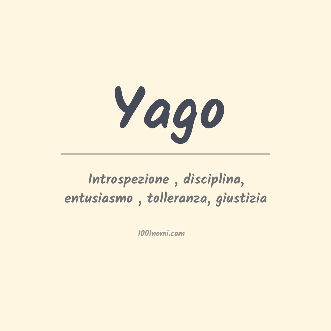 Significato del nome Yago