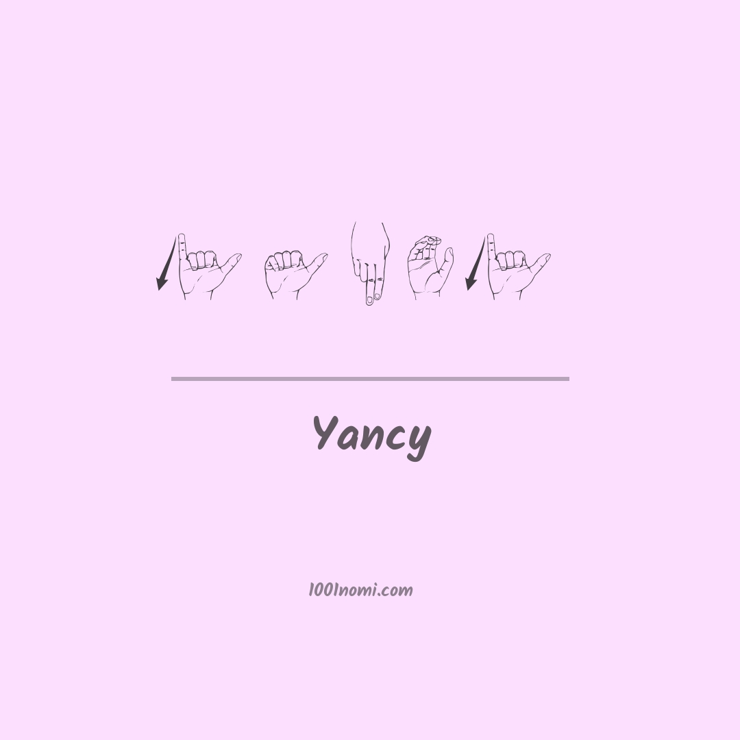 Yancy nella lingua dei segni