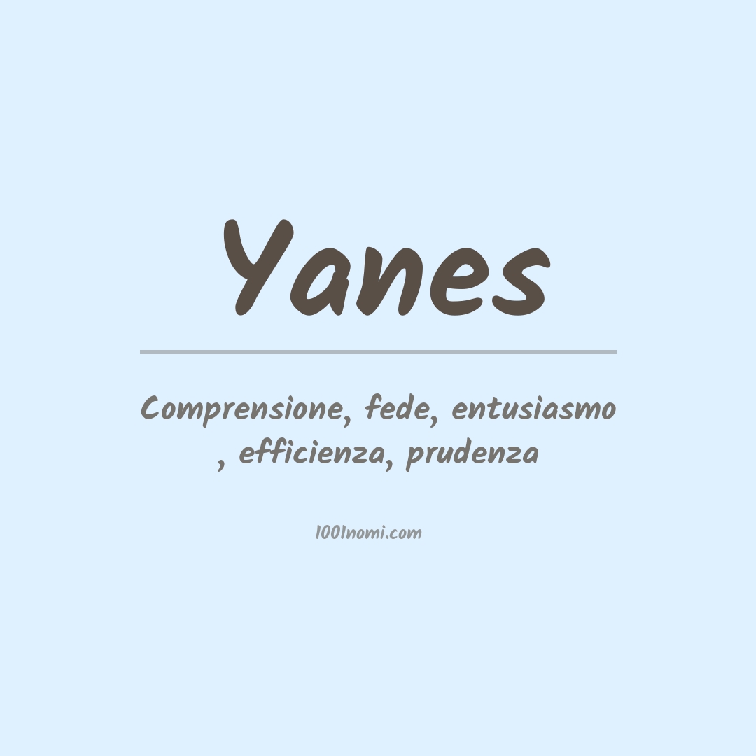 Significato del nome Yanes