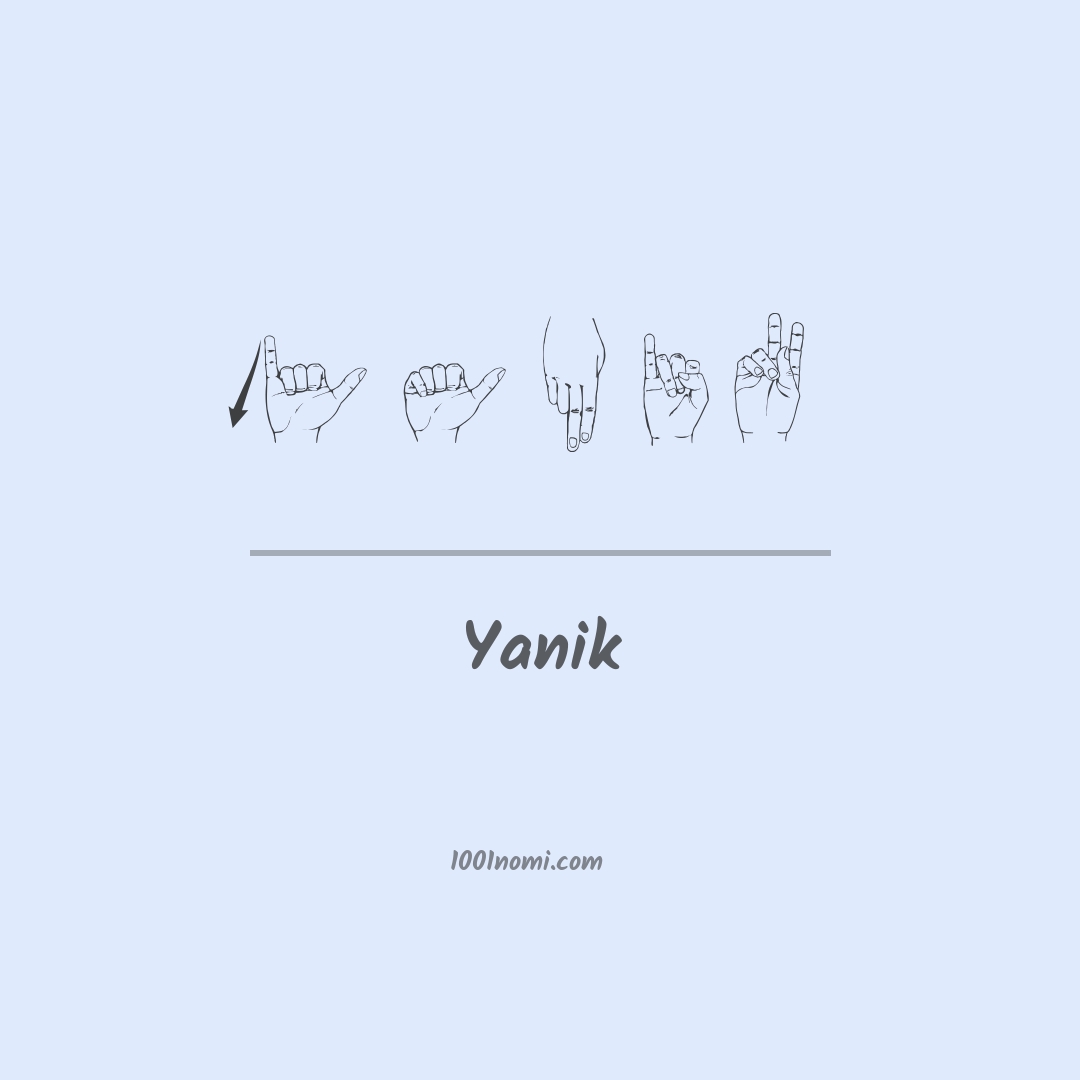 Yanik nella lingua dei segni