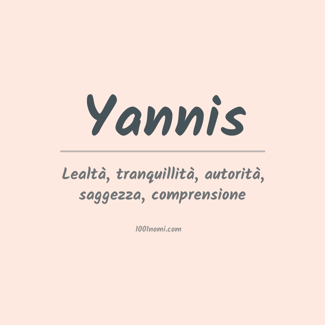 Significato del nome Yannis