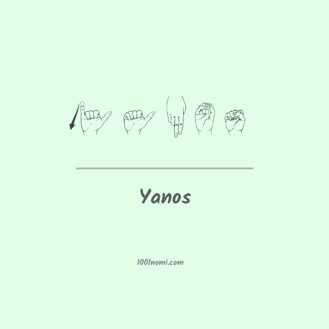 Yanos nella lingua dei segni