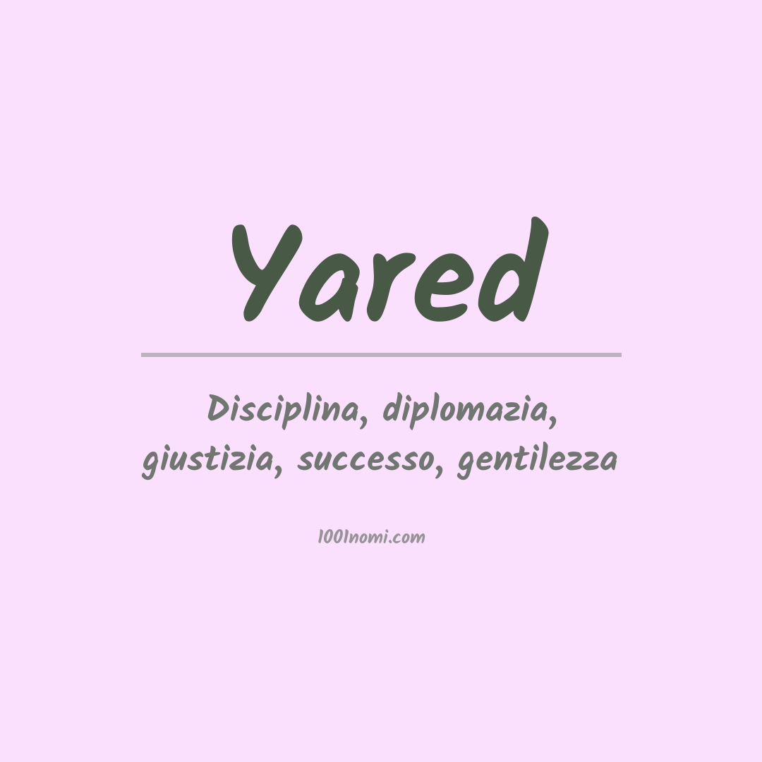 Significato del nome Yared