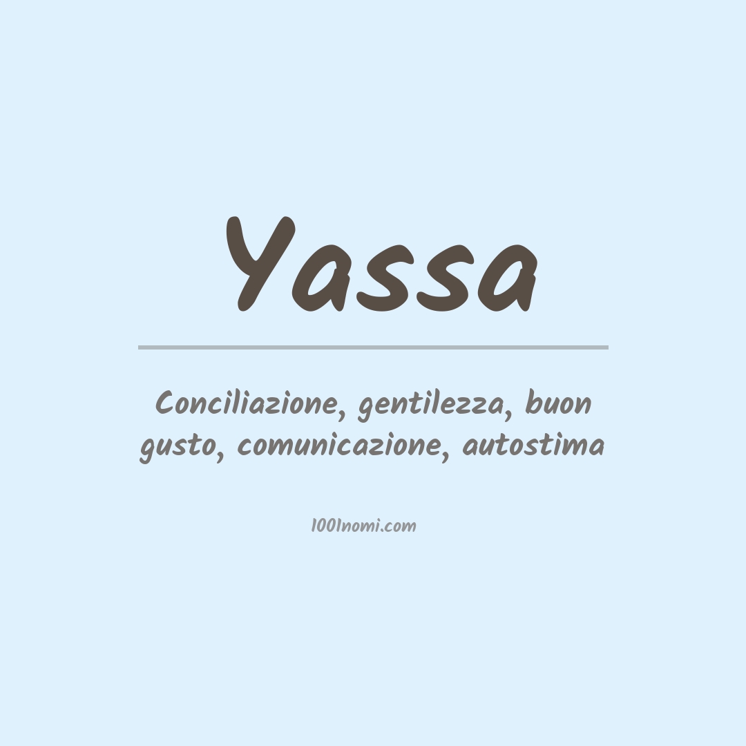 Significato del nome Yassa