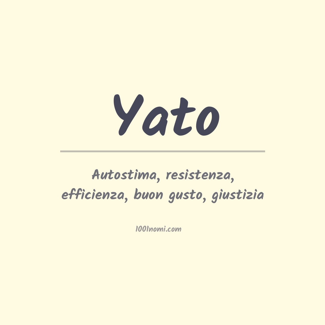 Significato del nome Yato