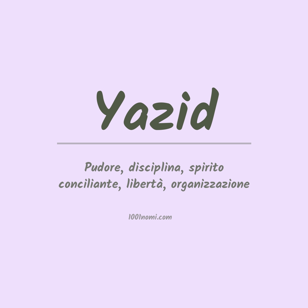 Significato del nome Yazid