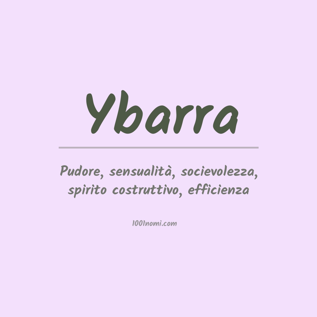 Significato del nome Ybarra