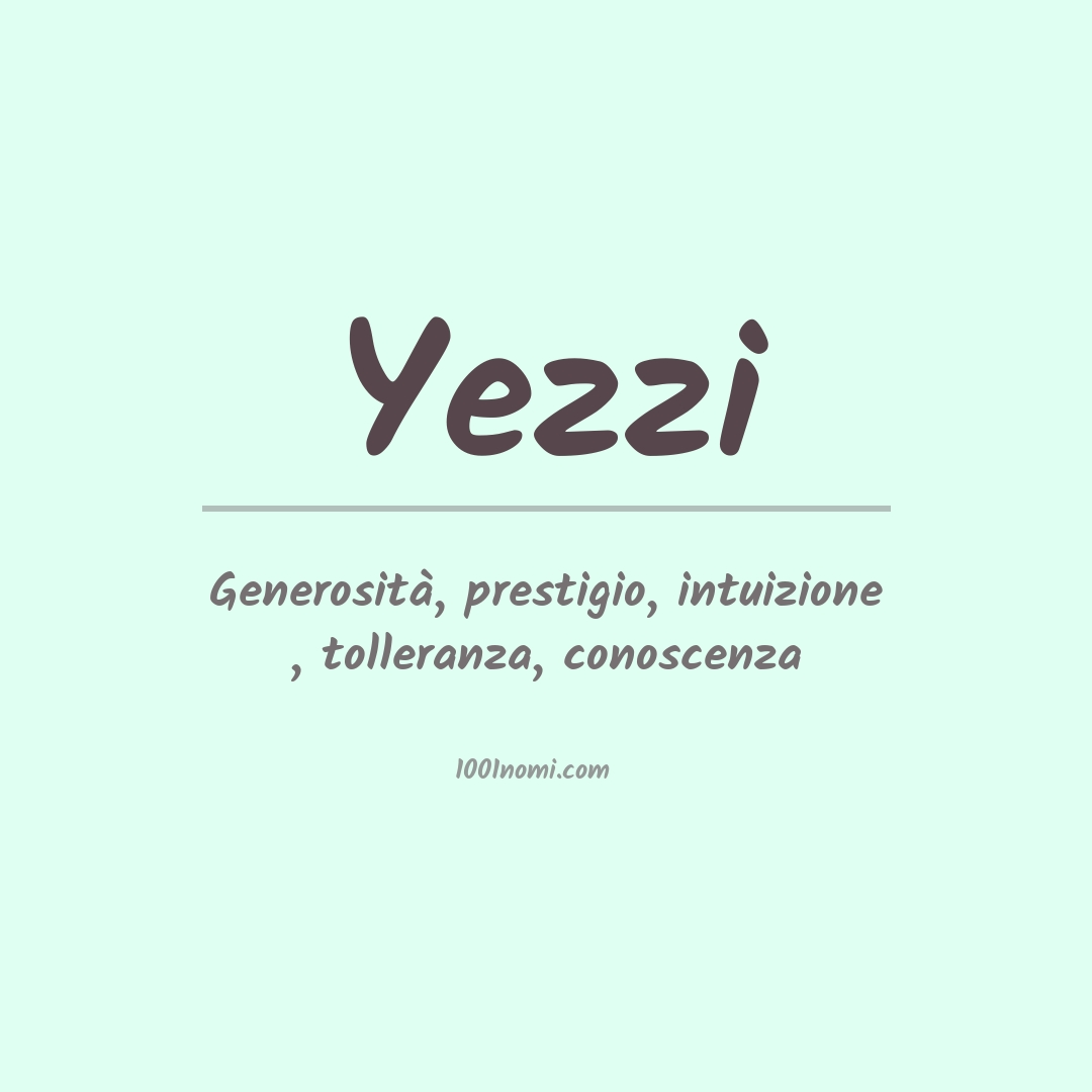 Significato del nome Yezzi Significato del nome Yezzi