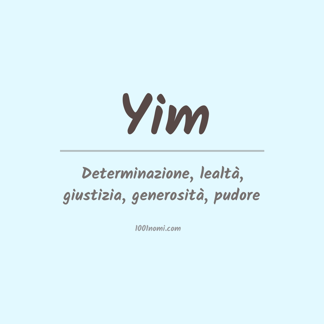 Significato del nome Yim