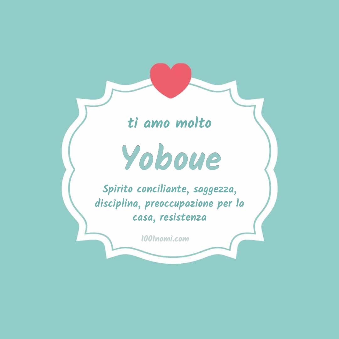 Ti amo molto Yoboue