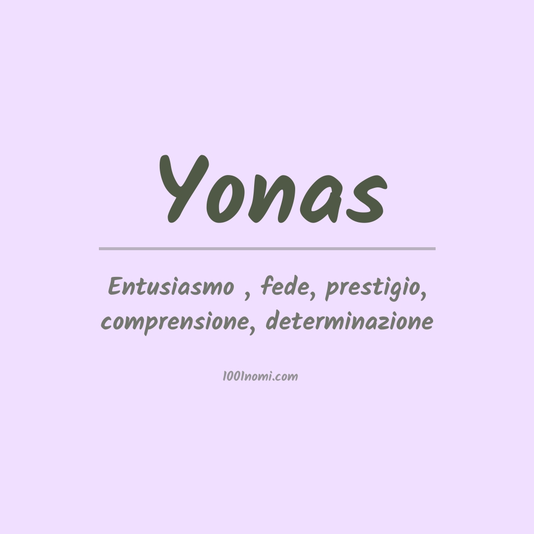 Significato del nome Yonas