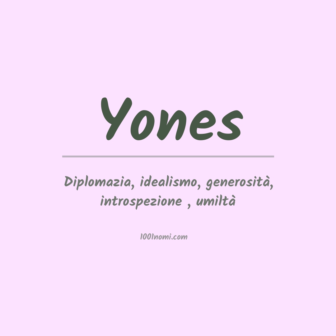 Significato del nome Yones