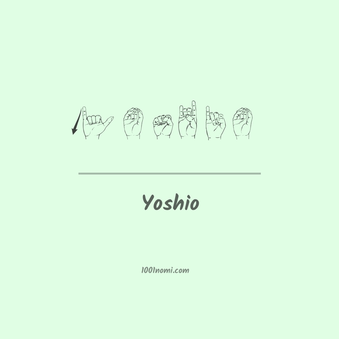 Yoshio nella lingua dei segni Yoshio nella lingua dei segni