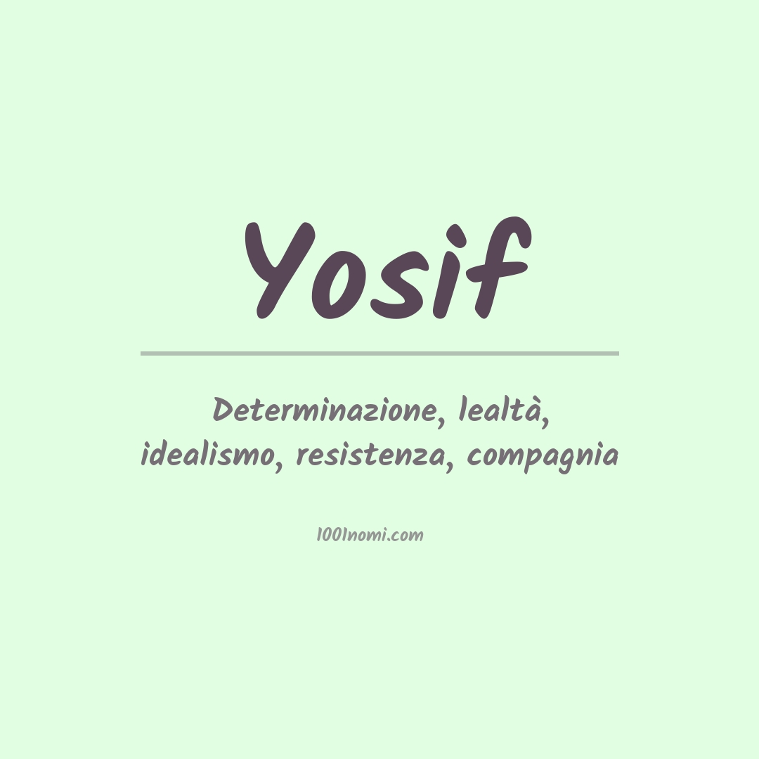 Significato del nome Yosif