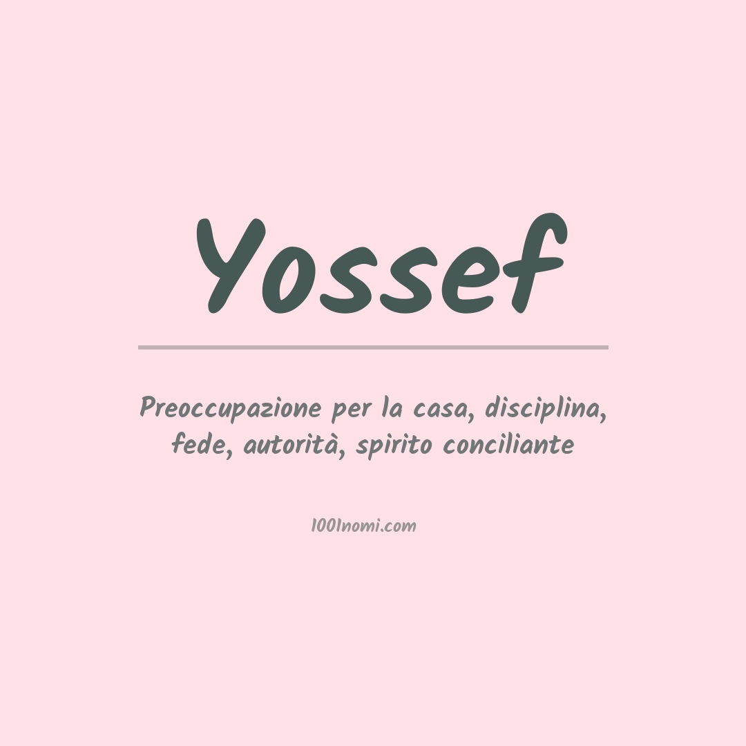 Significato del nome Yossef