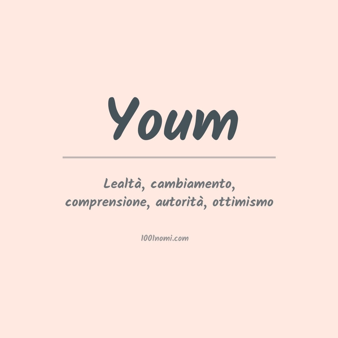 Significato del nome Youm Significato del nome Youm