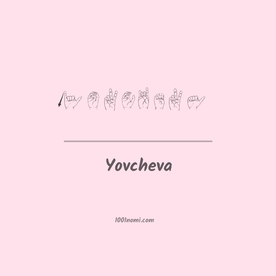 Yovcheva nella lingua dei segni