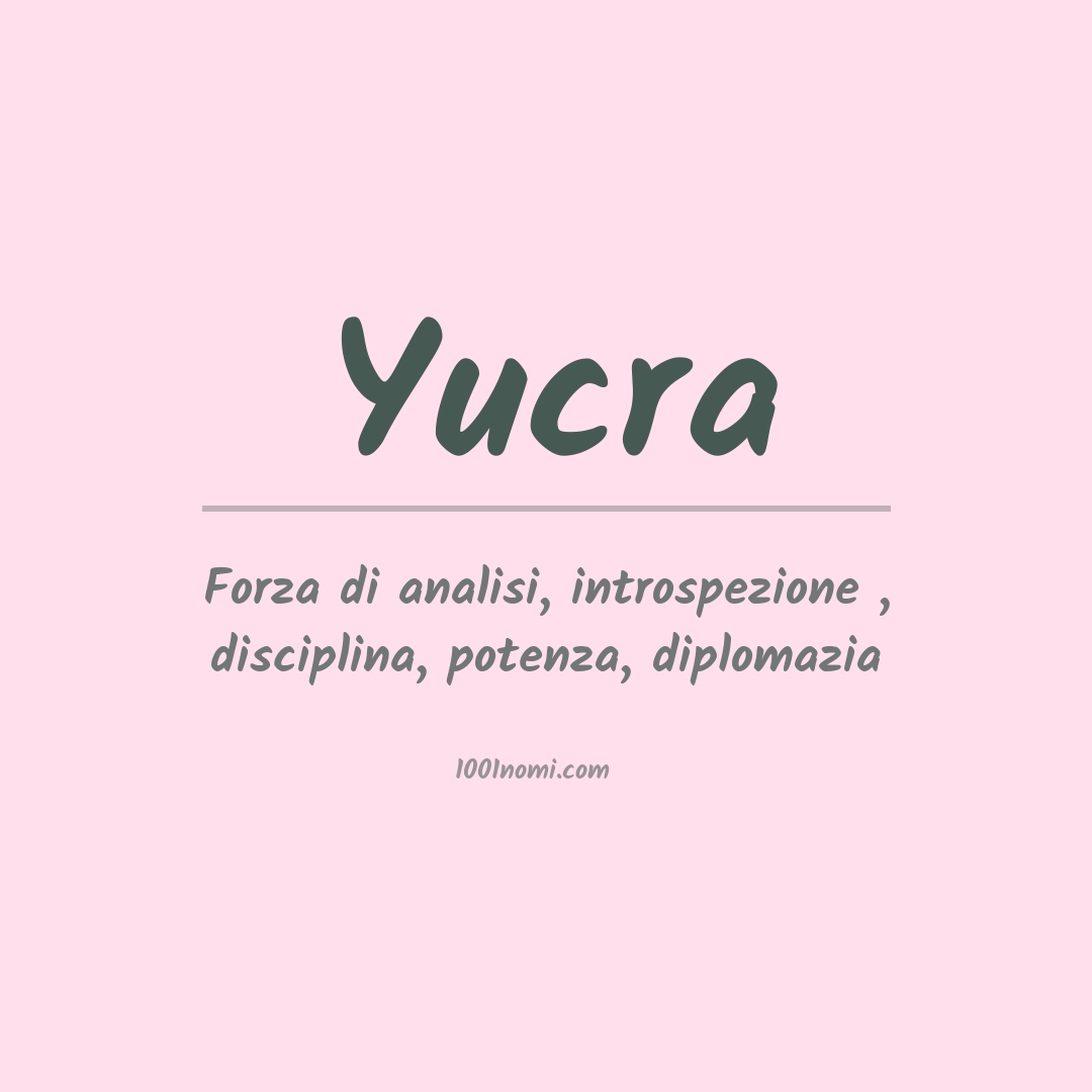 Significato del nome Yucra