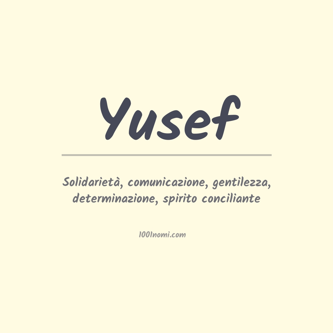 Significato del nome Yusef