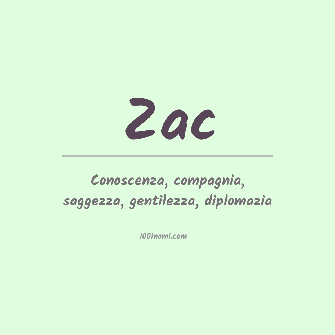 Significato del nome Zac