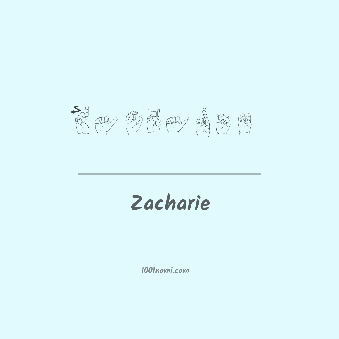 Zacharie nella lingua dei segni