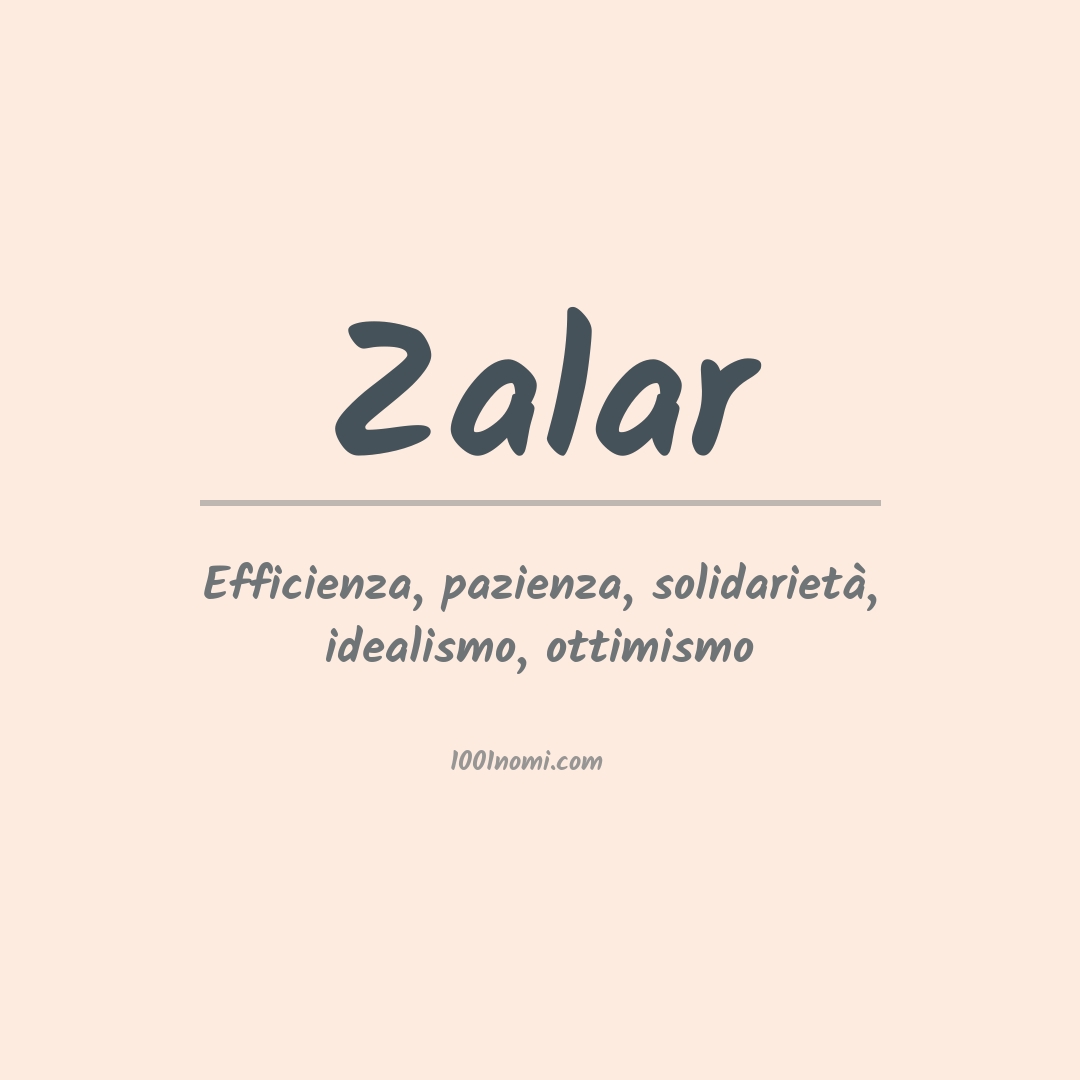 Significato del nome Zalar