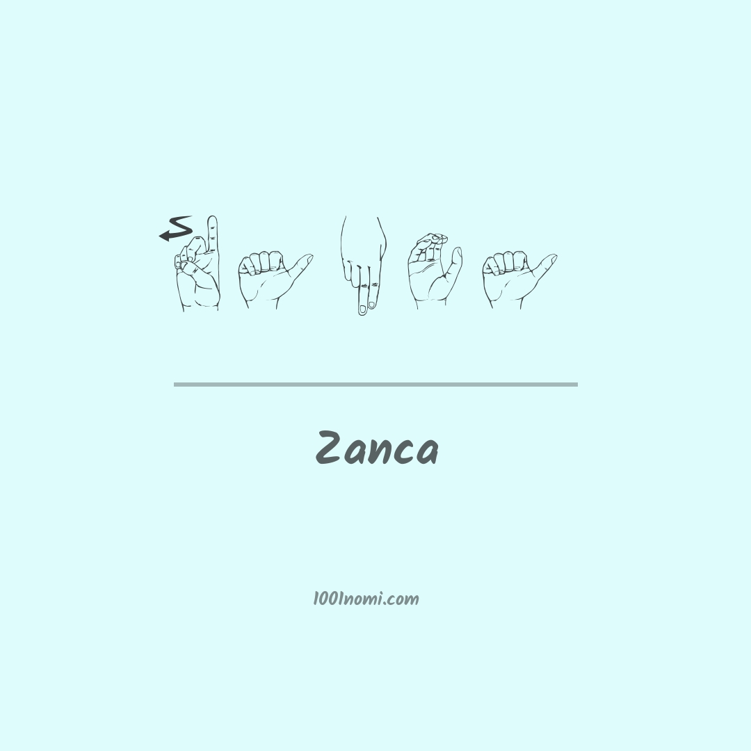 Zanca nella lingua dei segni Zanca nella lingua dei segni