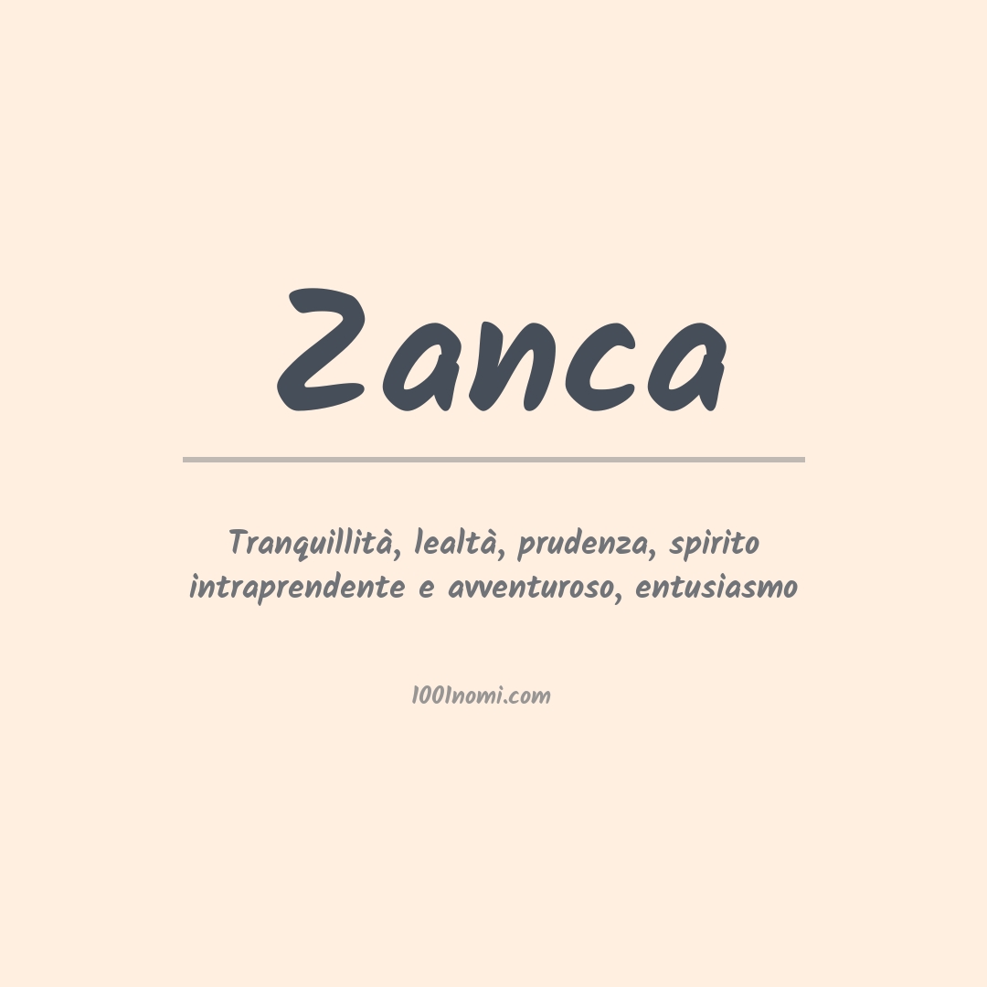 Significato del nome Zanca Significato del nome Zanca