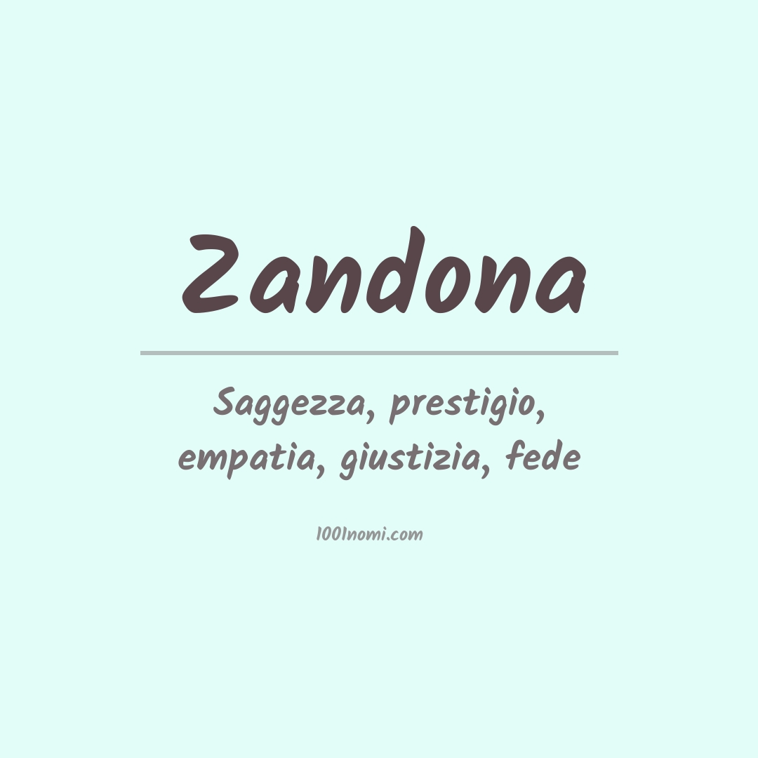 Significato del nome Zandona